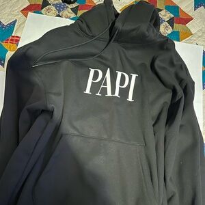Black Hoodie with 'PAPI' Print